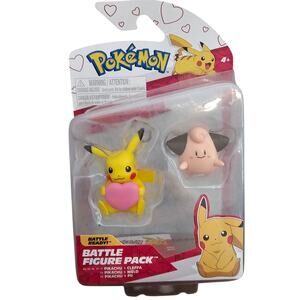 Pokémon Battle Figure Pack Pikachu & Cleffa Mini Figure 2-Pack Valentines Anime